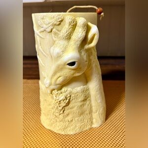 Vintage Brand New Animal Spirits Lava 3D Giraffe Pillar Wax Candle 8”